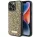 Guess Rhinestone Metal Logo Apple iPhone 15 Pro hátlap tok, sárga