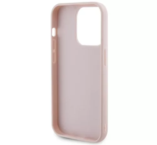Guess Quilted Metal Logo Apple iPhone 15 Pro hátlap tok, rózsaszín