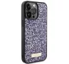 Guess Rhinestone Metal Logo Apple iPhone 15 Pro Max hátlap tok, lila