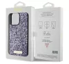 Guess Rhinestone Metal Logo Apple iPhone 15 Pro Max hátlap tok, lila
