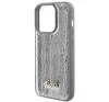Guess Sequin Script Metal Apple iPhone 15 Pro Max hátlap tok, ezüst