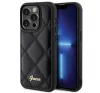 Guess Quilted Metal Logo Apple iPhone 15 Pro Max hátlap tok, fekete