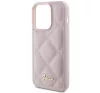 Guess Quilted Metal Logo Apple iPhone 15 Pro Max hátlap tok, rózsaszín