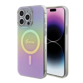   Guess IML Iridescent MagSafe Apple iPhone 15 Pro hátlap tok, rózsaszín
