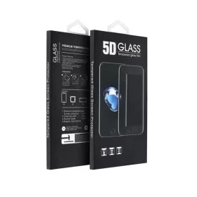   Apple iPhone 15 Pro Max, 5D Full Glue hajlított tempered glass kijelzővédő üvegfólia, fekete