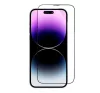 Apple iPhone 15 Plus / iPhone 16 Plus 5D Full Glue hajlított tempered glass kijelzővédő üvegfólia felhelyezőkerettel, fekete