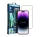 Apple iPhone 15 Pro Max, 5D Full Glue hajlított tempered glass kijelzővédő üvegfólia felhelyezőkerettel, fekete