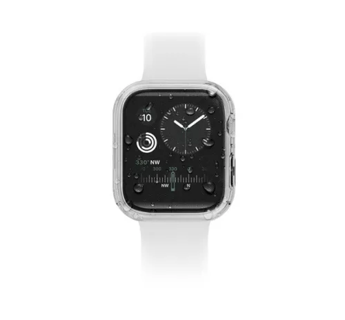 Uniq Nautic Apple Watch 41mm műanyag tok, kijelzővédő felülettel, átlátszó