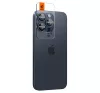 Spigen Glas.tR EZ Fit Optik Pro Apple iPhone 14 Pro / 14 Pro Max / 15 Pro / 15 Pro Max / 16 Pro / 16 Pro Max / 17 Pro / 17 Pro Max, Tempered kameralencse-védő fólia, kék titánium (2db)