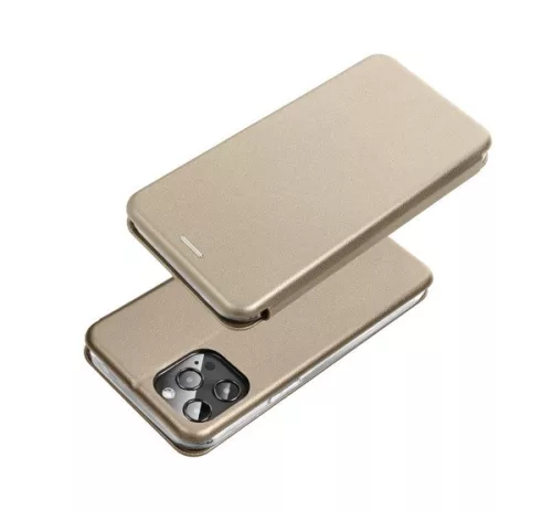 Forcell Elegance oldalra nyíló hátlap tok Samsung S24 arany