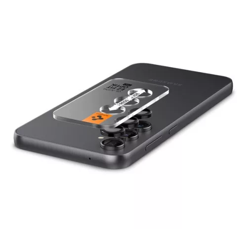 Spigen Glas.tR SLIM EZ Fit Optik Pro Samsung Galaxy S23 FE Tempered kameralencse-védő fólia felhelyező kerettel, fekete (2db)