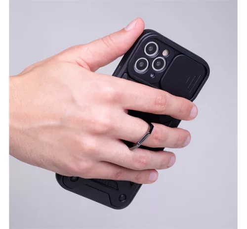 Defender Slide iPhone 15 Plus ütésálló tok, fekete