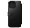Nomad Modern Leather Folio iPhone 15 Pro Max flip tok, fekete