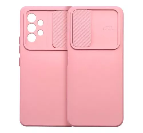 Slide Samsung Galaxy A15 5G, kameravédős szilikon tok, rózsaszín