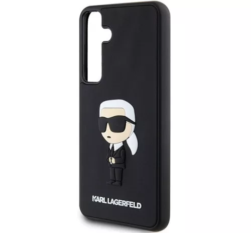 Karl Lagerfeld 3D Rubber Ikonik Samsung Galaxy S24 tok, fekete