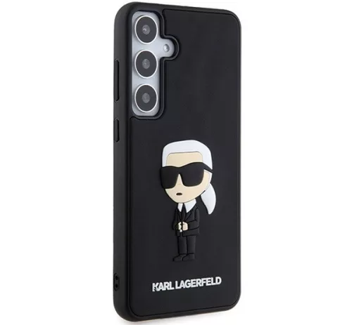 Karl Lagerfeld 3D Rubber Ikonik Samsung Galaxy S24 tok, fekete