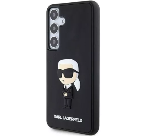 Karl Lagerfeld 3D Rubber Ikonik Samsung Galaxy S24 tok, fekete