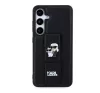 Karl Lagerfeld Gripstand Saffiano Karl&Choupette Pins Samsung Galaxy S24 tok, fekete