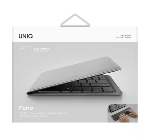UNIQ Forio összecsukható Bluetooth billentyűzet, szürke