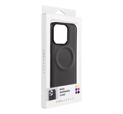 Roar Morning Magsafe Apple iPhone  14 Plus eco bőr tok, fekete