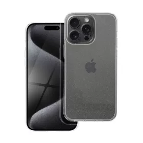   Clear 2mm Apple iPhone 15 Pro max csillámos tok, átlátszó