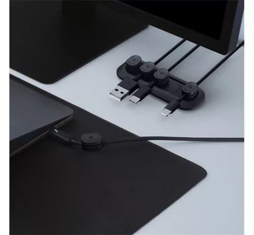 Spigen LD101 mágneses kábel tartó, fekete