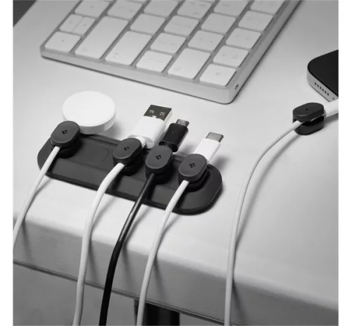 Spigen LD101 mágneses kábel tartó, fekete
