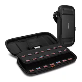   Spigen Rugged Armor Pro Nintendo Switch játékkártya tároló tok, Airtag tartóval, fekete