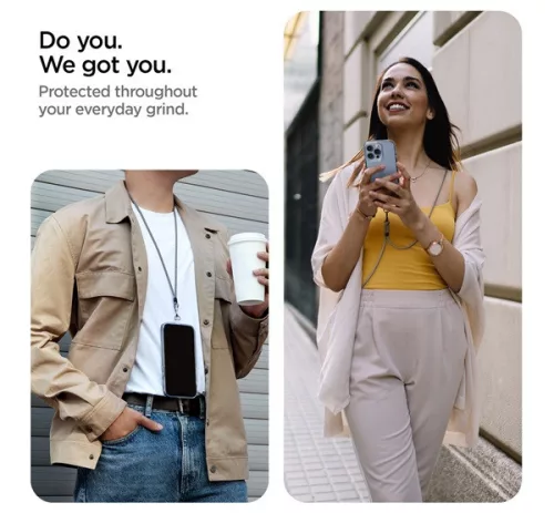 Spigen univerzális Cross Body pánt, fekete (1db)