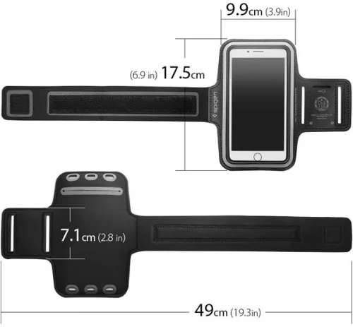 Spigen Dynamic Shield karra rögzíthető telefon tartó, karpánt 6,9" átmérőig, fekete