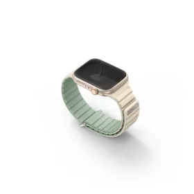  Uniq Revix Evo mágneses Apple Watch szíj, 41/40/38MM menta / bézs