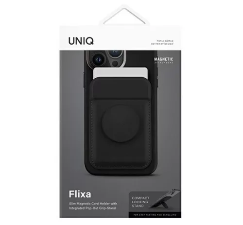 Uniq Flixa mágneses kártyatartó, fekete