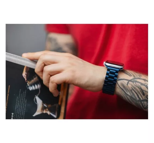 Forcell FA10 Apple Watch 38/40/41mm fém szíj, ezüst