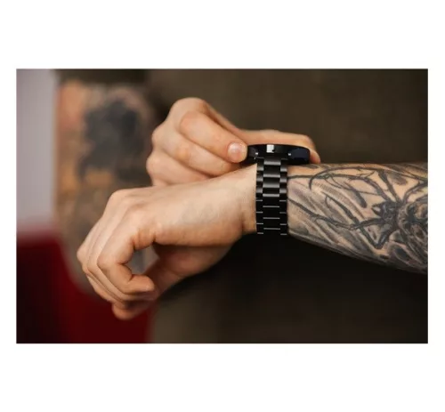 Forcell FS06 Samsung Watch 20mm fém szíj, fekete