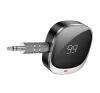 Hoco E80 AUX-Bluetooth adapter kijelzővel, fekete