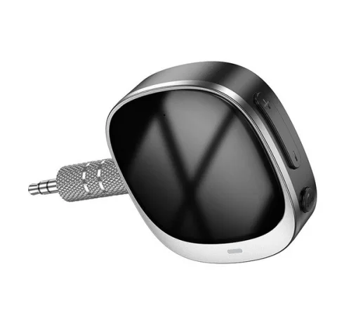 Hoco E80 AUX-Bluetooth adapter kijelzővel, fekete