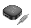 Hoco E80 AUX-Bluetooth adapter kijelzővel, fekete