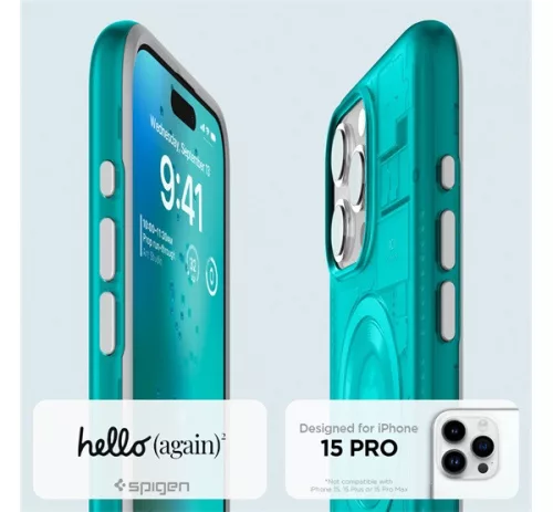 Spigen Classic C1 MagFit Apple iPhone 15 Pro tok, MagSafe, kék