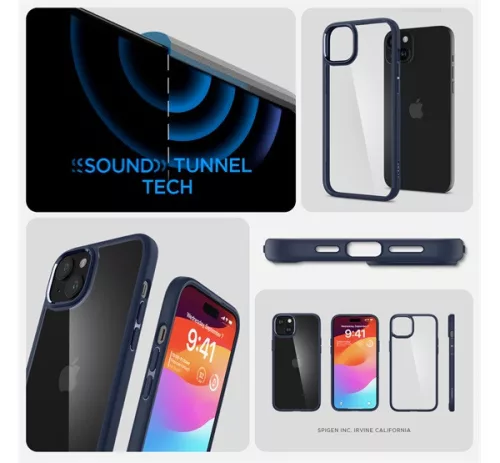 Spigen Ultra Hybrid Apple iPhone 15, sötétkék