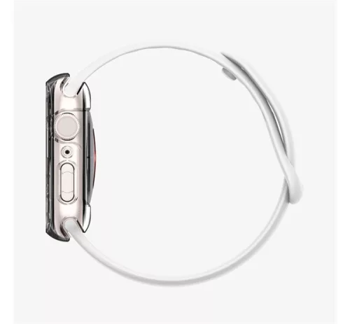 Spigen Ultra Hybrid Apple Watch 9 / 8 / 7 41mm tok, kijelzővédő felülettel, Crystal Clear, átlátszó