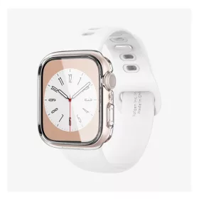   Spigen Ultra Hybrid Apple Watch 9 / 8 / 7 45mm tok, kijelzővédő felülettel, Crystal Clear, átlátszó
