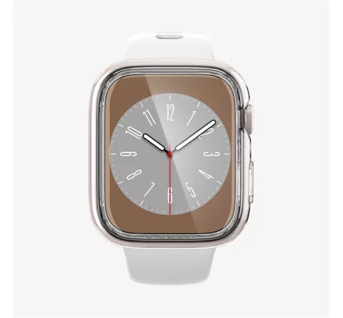 Spigen Ultra Hybrid Apple Watch 9 / 8 / 7 45mm tok, kijelzővédő felülettel, Crystal Clear, átlátszó