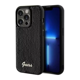 Guess Sequin Script Logo iPhone 14 Pro Max tok, fekete