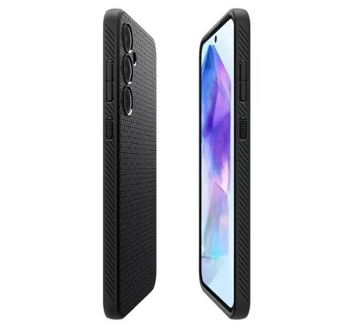 Spigen Liquid Air Samsung Galaxy A55 5G tok, Matte Black, fekete ACS07526