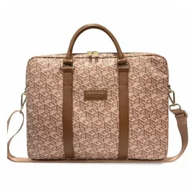  Guess GCube Stripes GUCB15HGCFSEW 16" tablet táska, barna