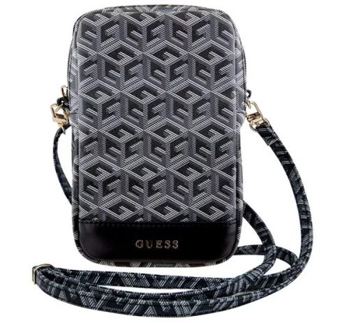 Guess Zip GCube Bottom Stripe GUWBZPGCSPGK kis táska, fekete