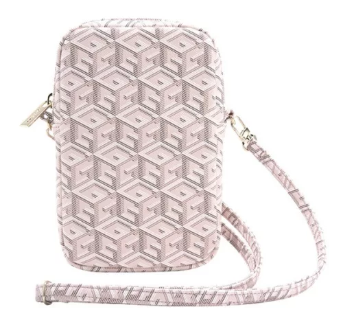 Guess Zip GCube Bottom Stripe GUWBZPGCSPGP kis táska, rózsaszín