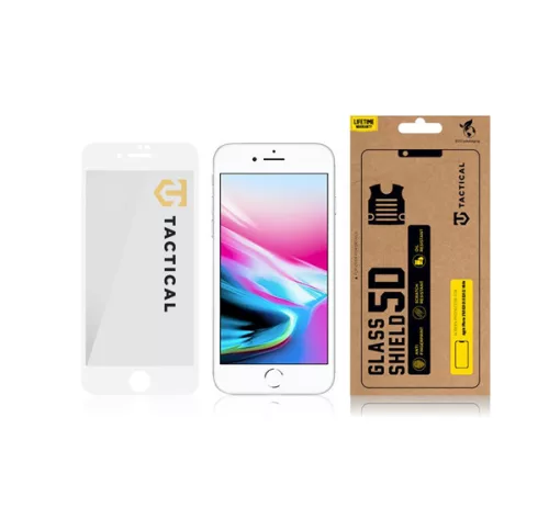 Tactical Glass Shield 5D Apple iPhone 7/8/SE2020/SE2022 kijelzővédő üvegfólia, fehér