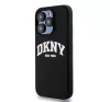 DKNY Liquid Silicone Arch Logo Apple iPhone 15 Pro Magsafe tok, fekete