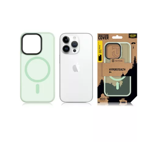 Tactical MagForce Hyperstealth Apple iPhone 14 Pro Magsafe hátlap tok, áttetsző/világoszöld